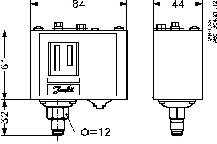 Danfoss Реле давления одноблочные KP KP 1 Реле давления 060-111266  - Вид №5