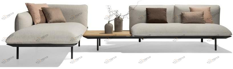 TRIBÙ Модульный угловой садовый диван из ткани Senja sun-id-1385339