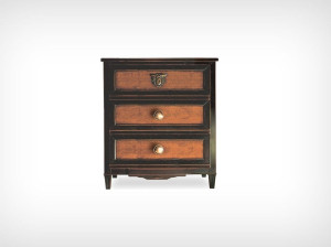 Вишневая тумбочка с ящиками