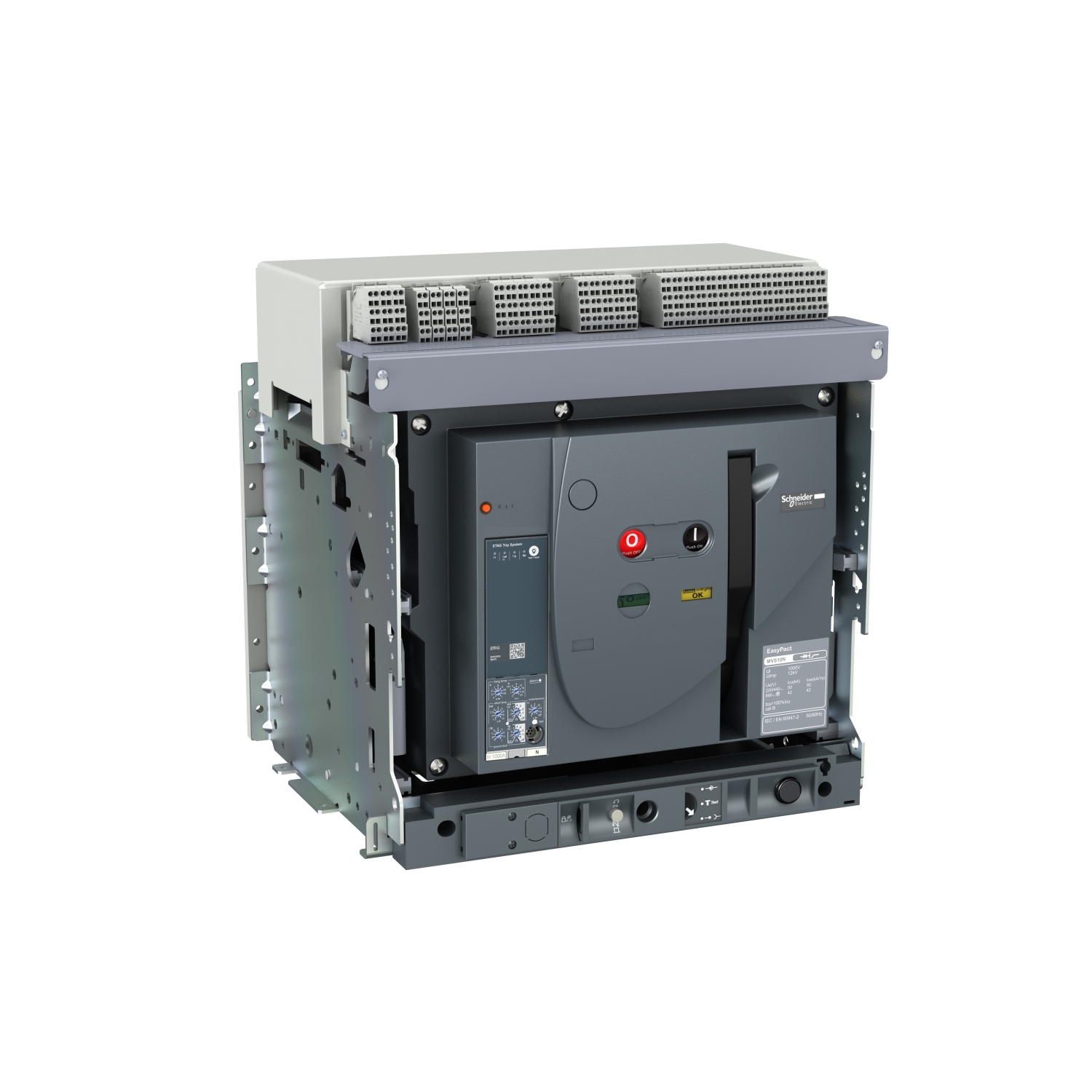 MVS25N3NW2L Воздушный автомат MVS ET2I 2500А 3P, 50кА, электронный, выкатной Schneider Electric EasyPact 