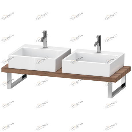 XL101C07979 Консоль для накладной и встраиваемой сверху раковины компакт, Толщина консоли 45 мм X-Large #XL101C 480 мм Орех натуральный, декор Duravit
