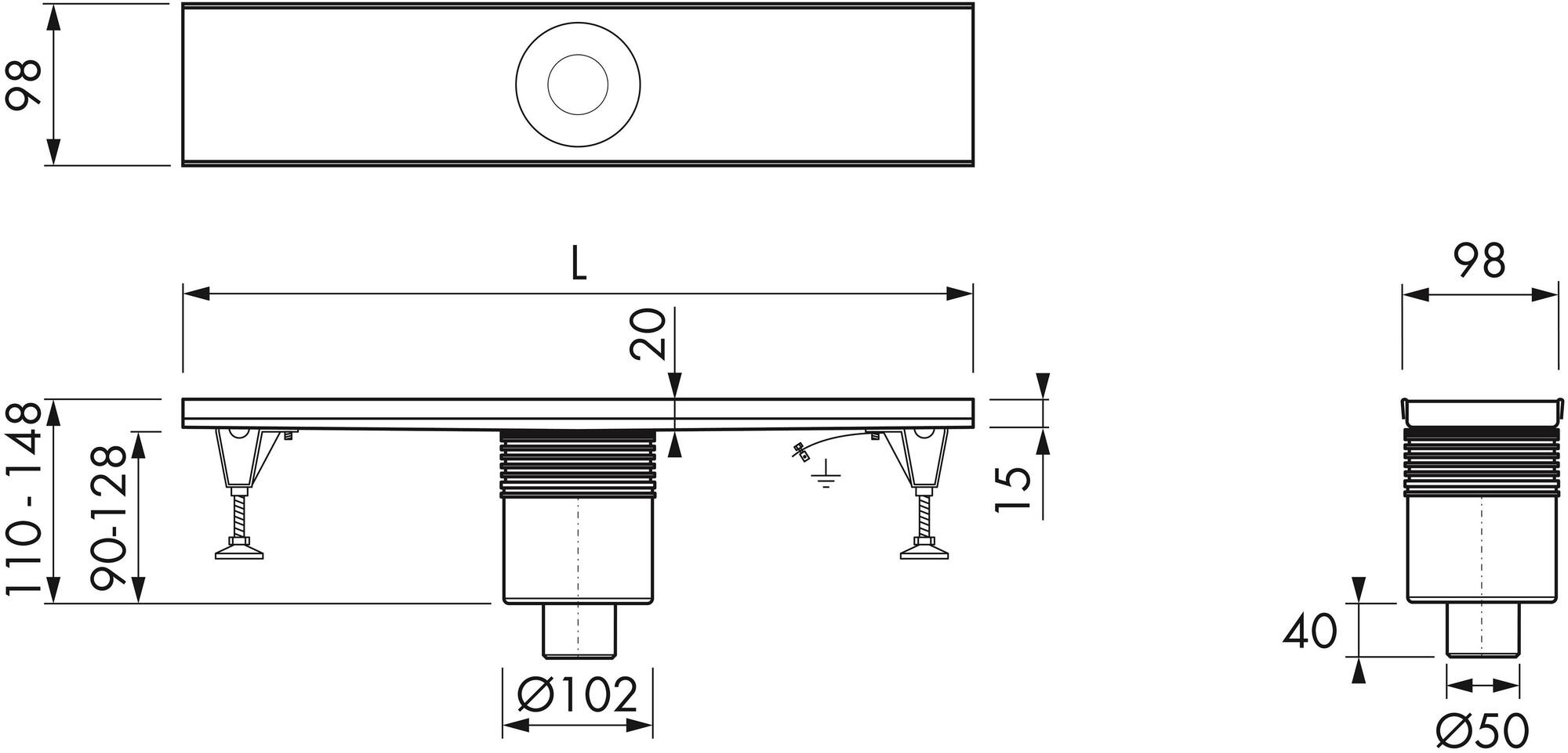 ESS Easy Drain Трап для душа из нержавеющей стали Multi sun-id-1432508 - Вид №2