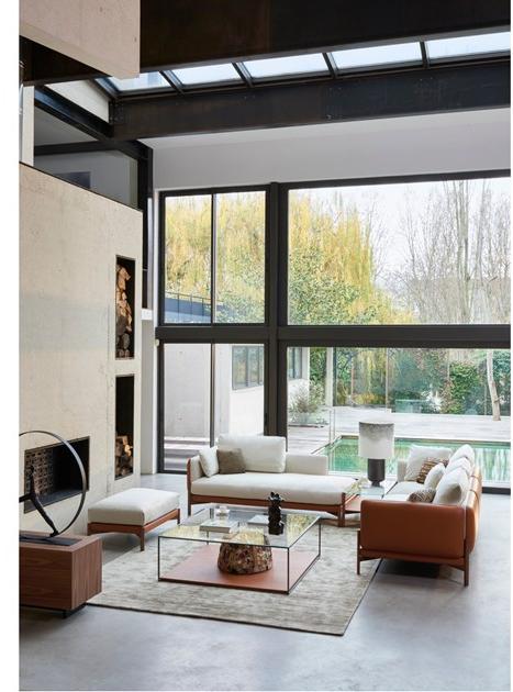 Duvivier Canapés Секционный модульный диван со съемным чехлом из кожи и ткани Jules sun-id-1419420 - Вид №5