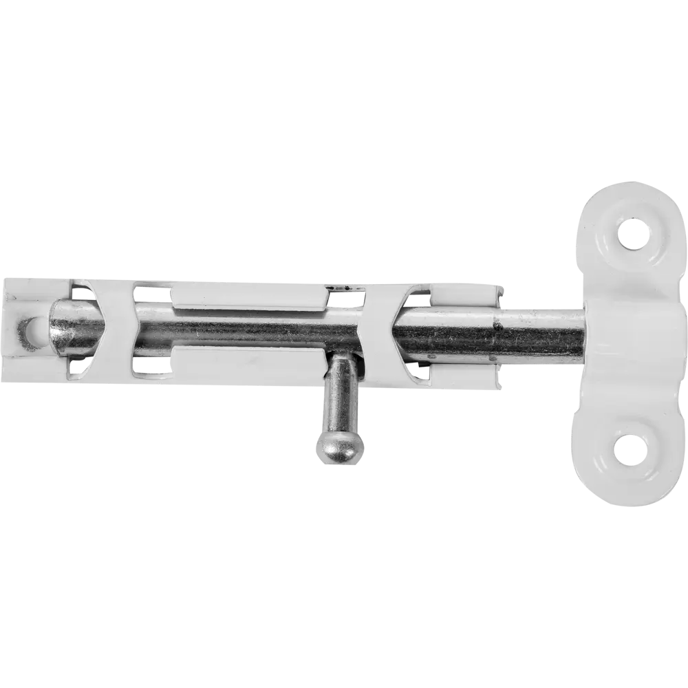 Шпингалет ЛЕВША ЗТ-12 для мебели и окон - белый/цинк 14251548 STLM-0004629