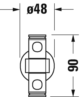 009922..00 Полотенцедержатель D-Code #009922 48 мм Хром Duravit - Вид №2
