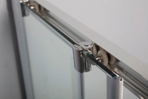 Алюминиевая и стеклянная угловая душевая кабина