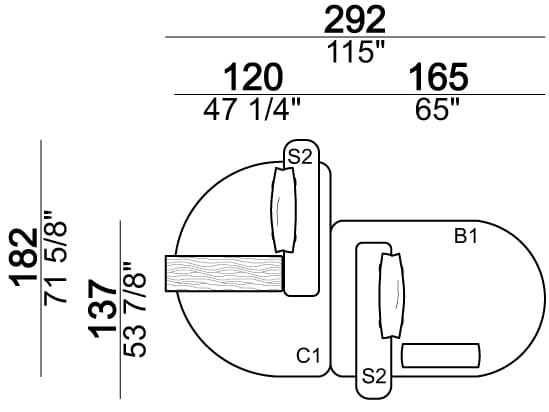 2-местный тканевый диван Arketipo BACK PACK ARCH-00107213 - Вид №7