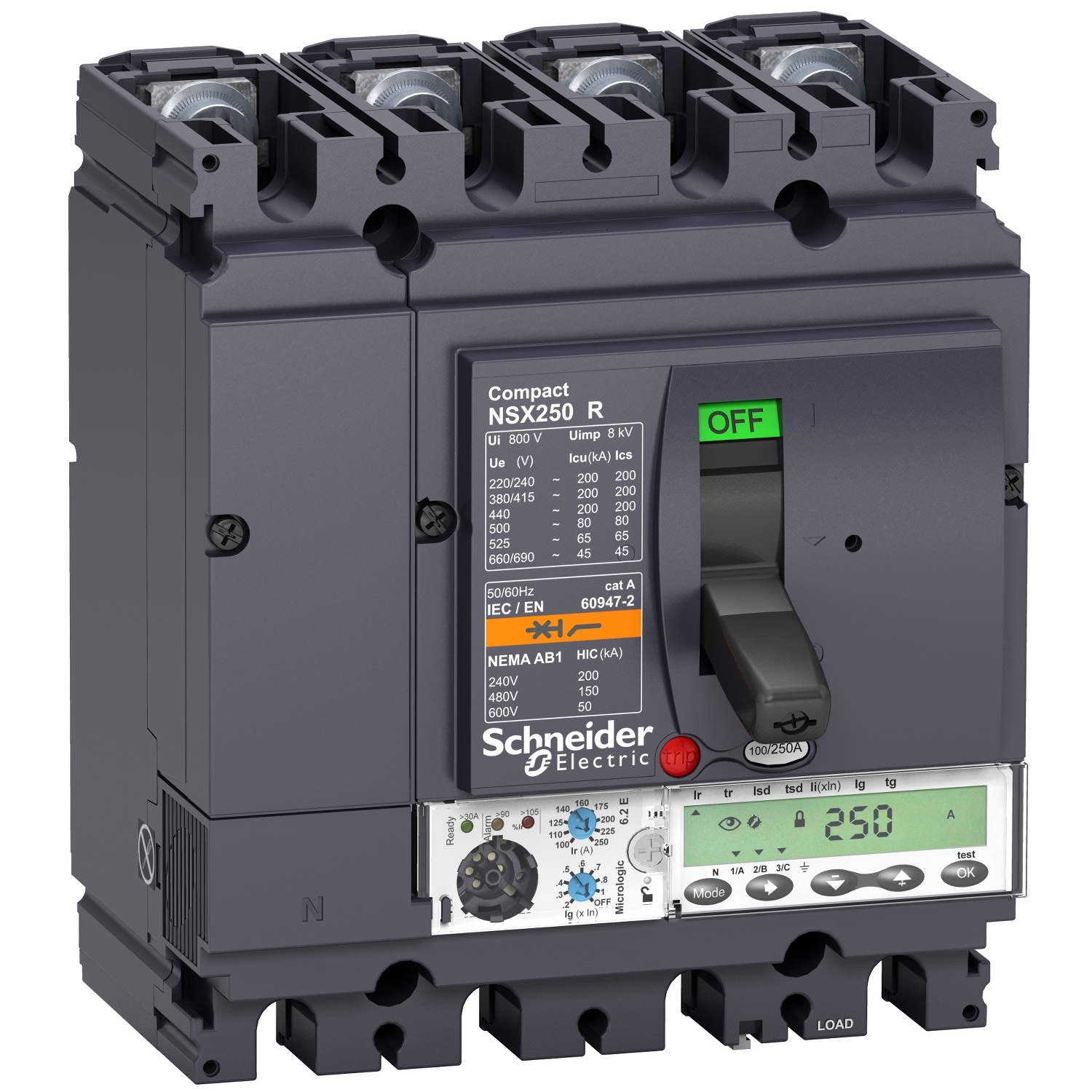 LV433284 Силовой автомат NSX, 200кА, 4P, 100А Schneider Electric Compact 