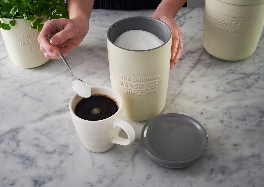 Банка с крышкой 20 см серая Innovative Kitchen MASON CASH  00-3871156 Серый  - Вид №1