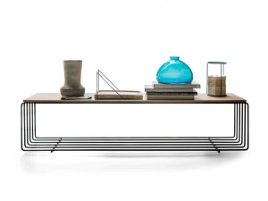 Деревянный прямоугольный журнальный столик