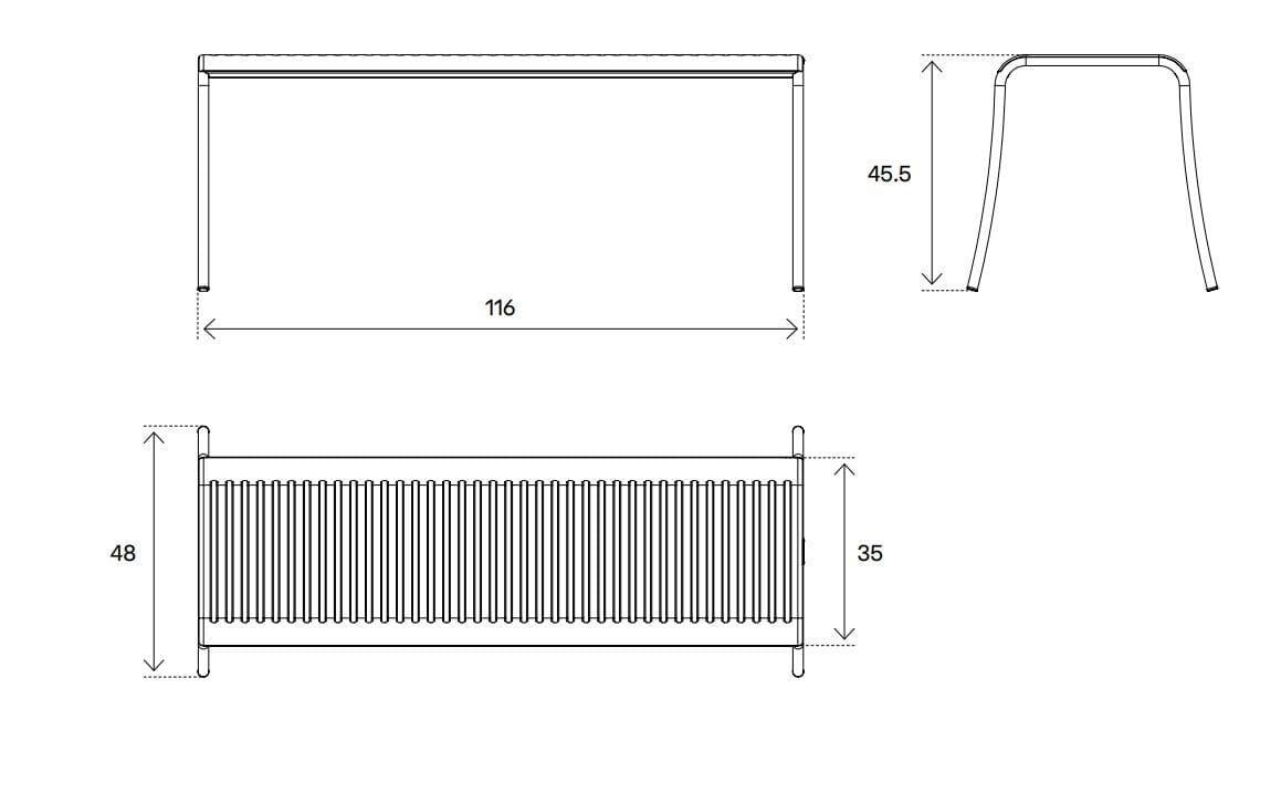 Садовая скамейка из нержавеющей стали Tolix ARCH-00083714 - Вид №6