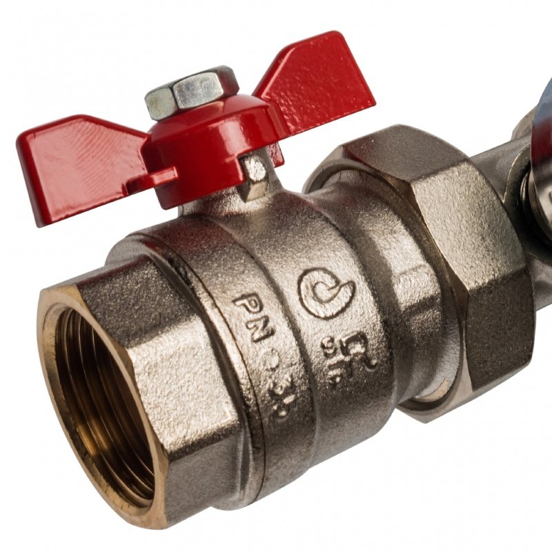 Распределительный коллектор из латуни STOUT 1" х 3/4" х 6 выходов без расходомеров SMB0468000006 - Вид №1