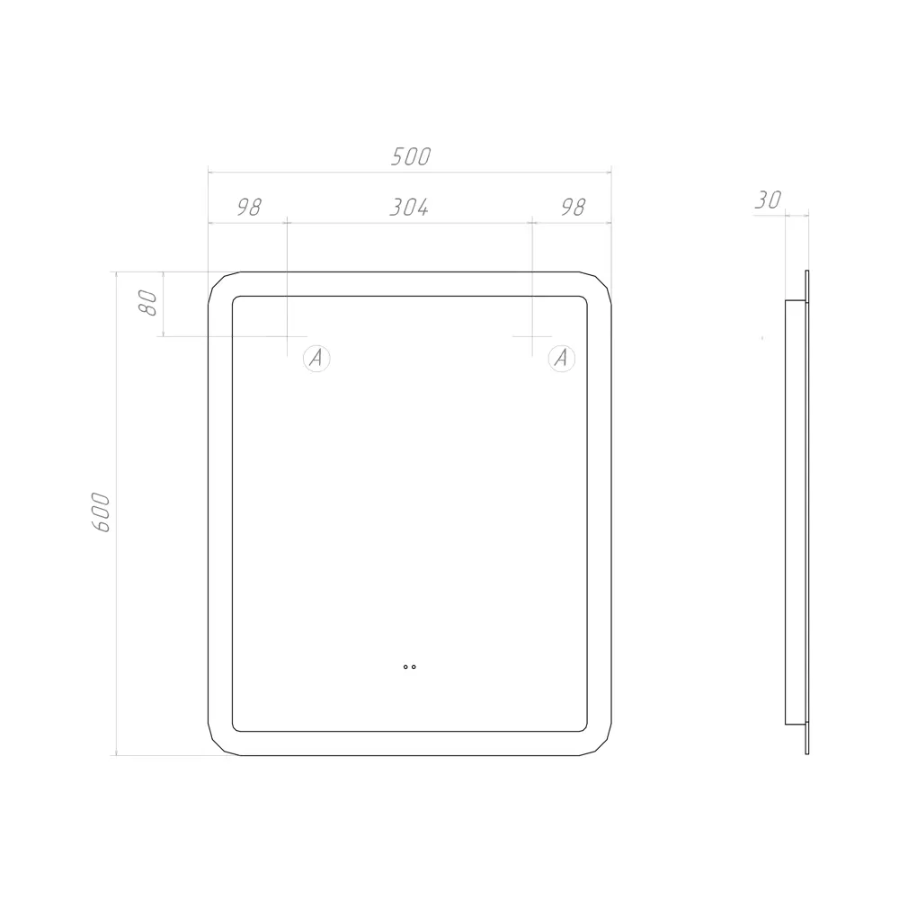 Зеркало Vigo Matteo Comfort с LED-подсветкой и датчиком движения 89359101 Vento STLM-0974937 - Вид №10