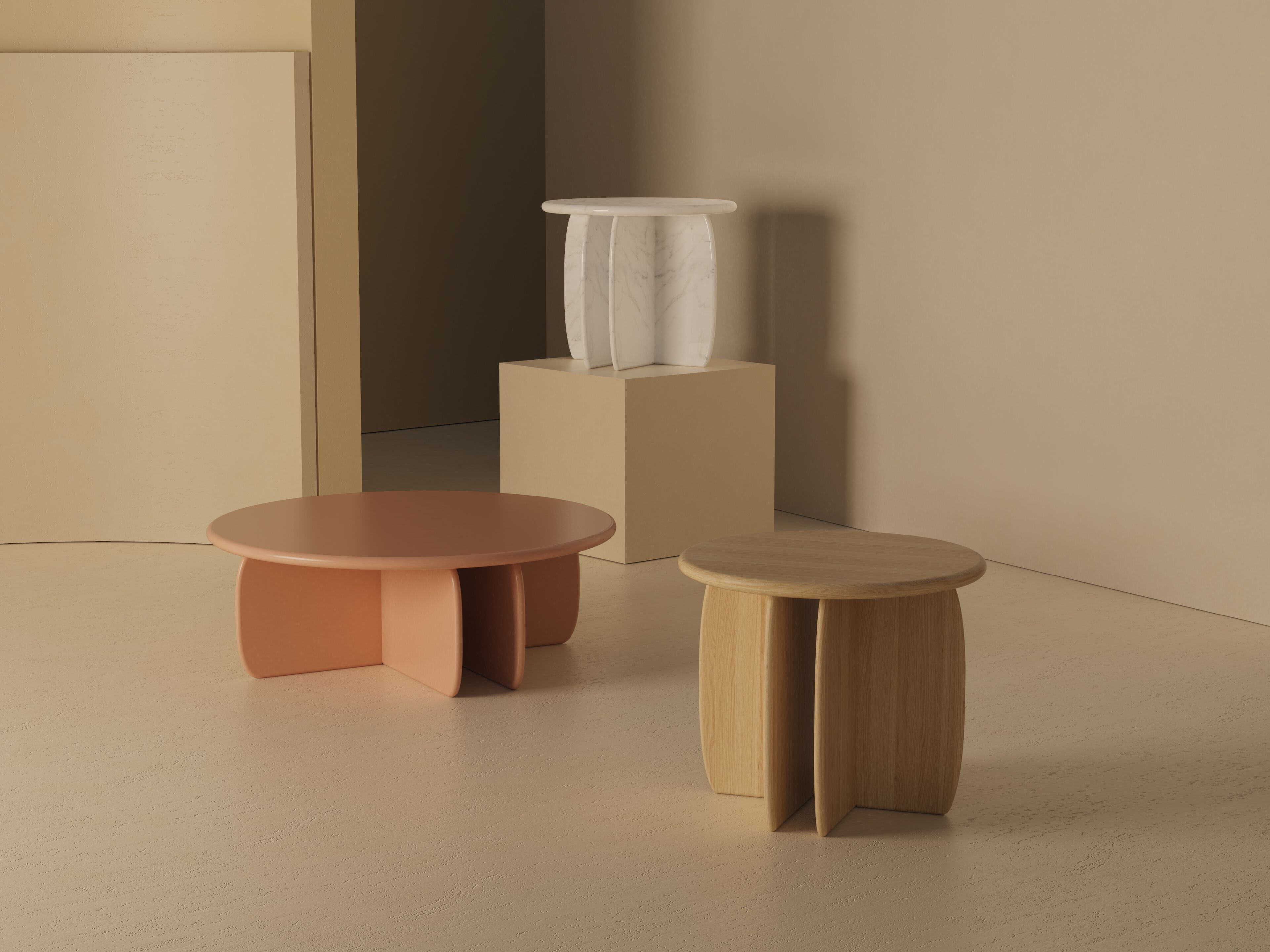 Круглый журнальный столик из венецианской терраццо Mambo Unlimited Ideas кактус ARCH-00014069 - Вид №3