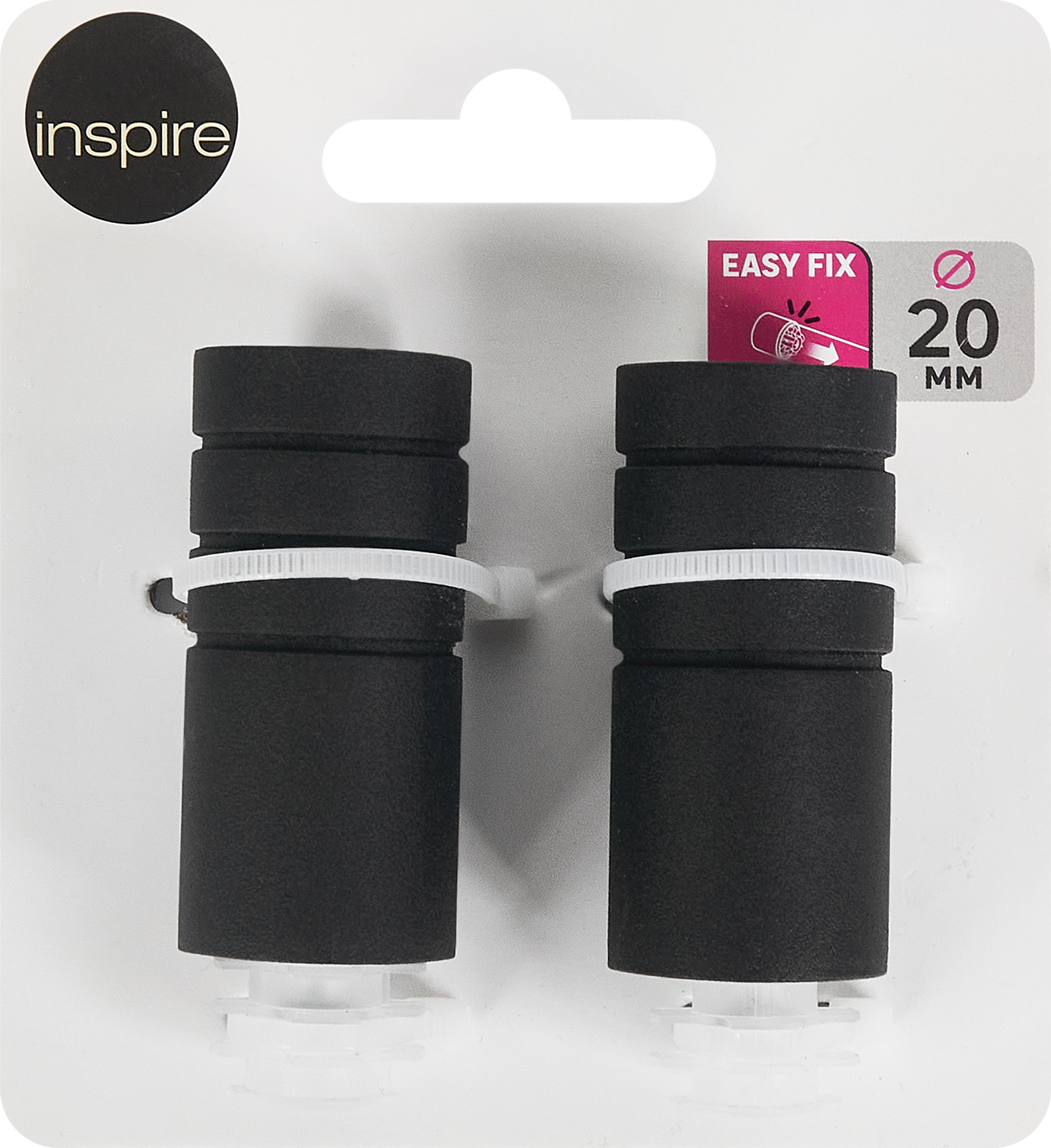 Наконечник для карниза INSPIRE черный матовый 20 см (2 шт) 85186739 STLM-0059648 - Вид №1