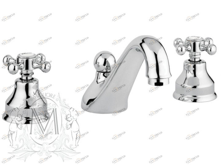 Смеситель MIGLIORE Lady ML.LAD-912.CR для раковины - хром, на 3 отверстия 