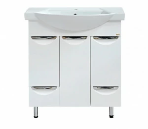 Тумба Лаванда-75 с 2 ящ. белая с раков.меб. Монро 75 см