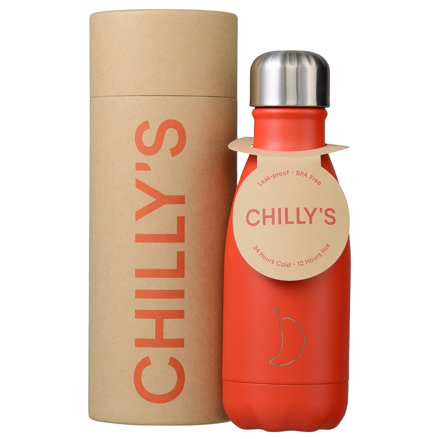 B260NERED Термос neon, 260 мл, красный Chilly's Bottles  - Вид №1