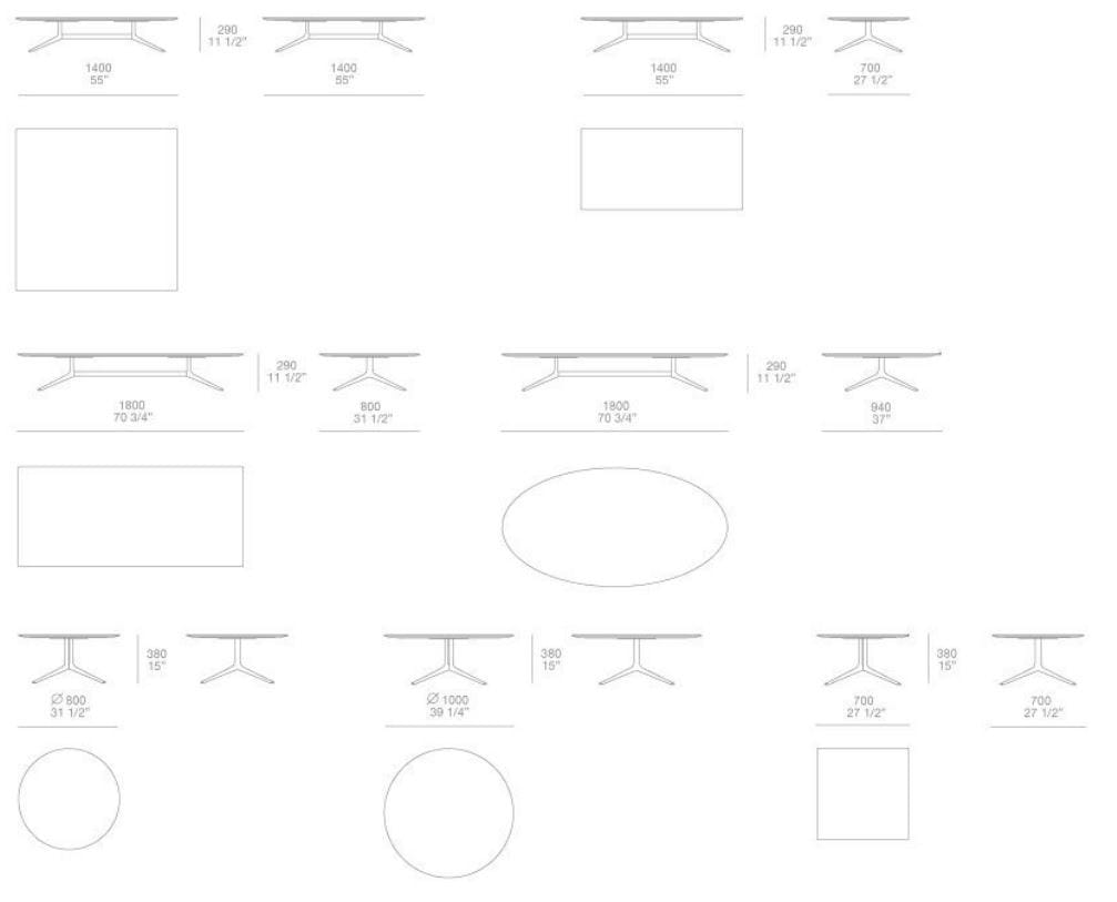 Мраморный прямоугольный низкий журнальный столик Poliform ARCH-00030273 - Вид №7