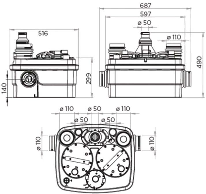 Sanitrit Подъемная станция для чистой и темной воды  Sq2clas  - Вид №2