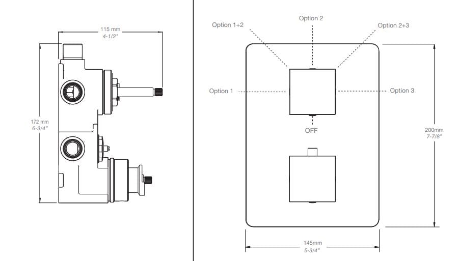 Набор термостатических встраиваемых ванн с ручным душем BARIL PRO-4300-10 ARCH-00139544 - Вид №2
