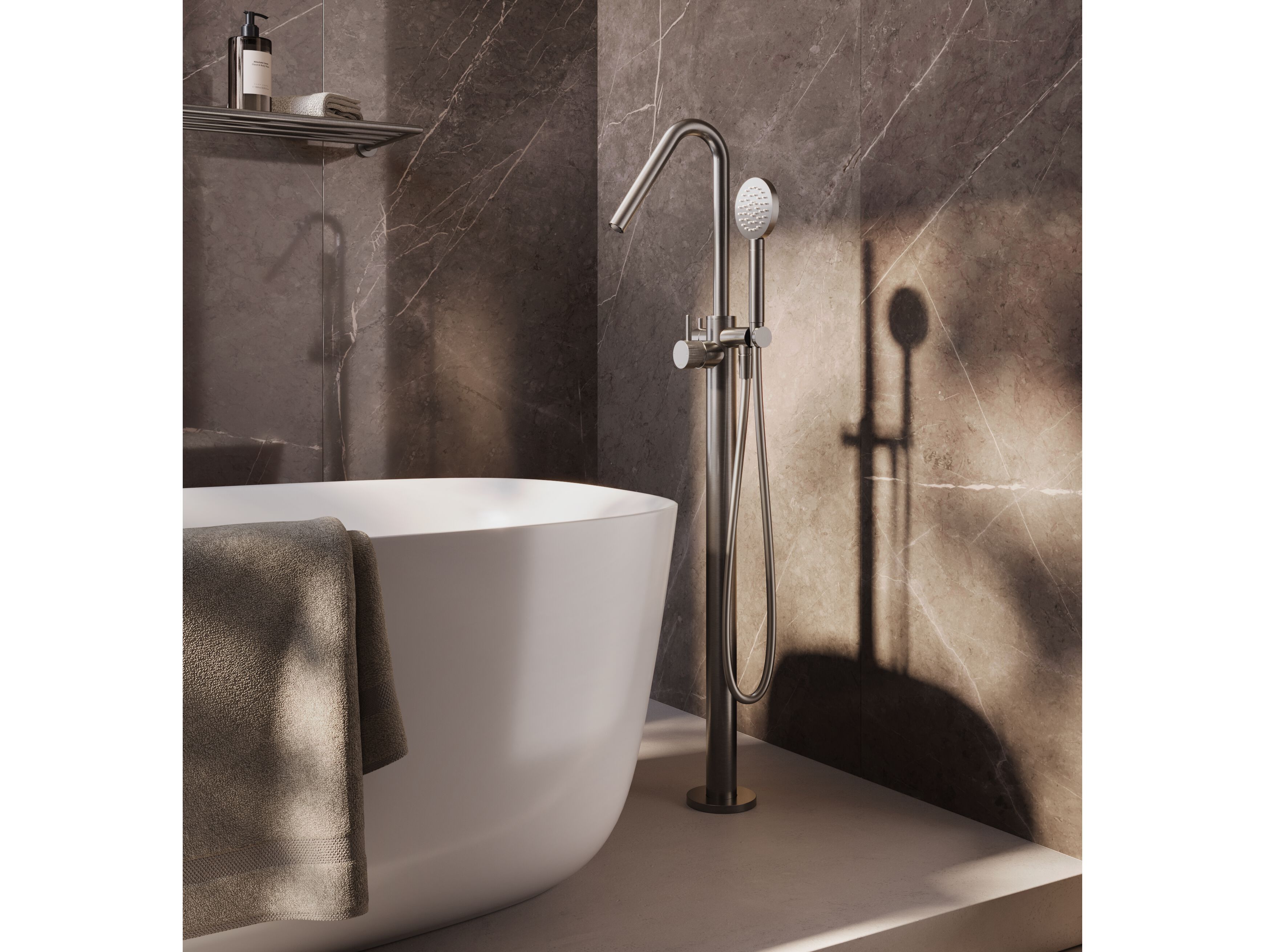 Смеситель для ванны с ручным душем Hotbath Guy ARCH-00071100 - Вид №1