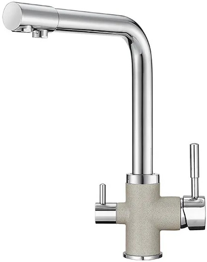 3015, XРОМ/БАЗАЛЬТ, СМЕСИТЕЛЬ КУХОННЫЙ