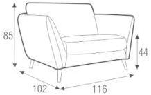 Sits Кресло с обивкой из ткани с подлокотниками Stella sun-id-1359090 - Вид №6
