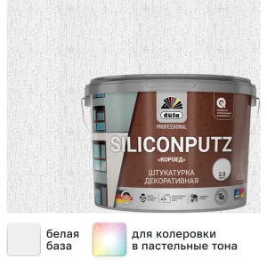Штукатурка декоративная Dufa Prof Siliconputz Короед 25 кг