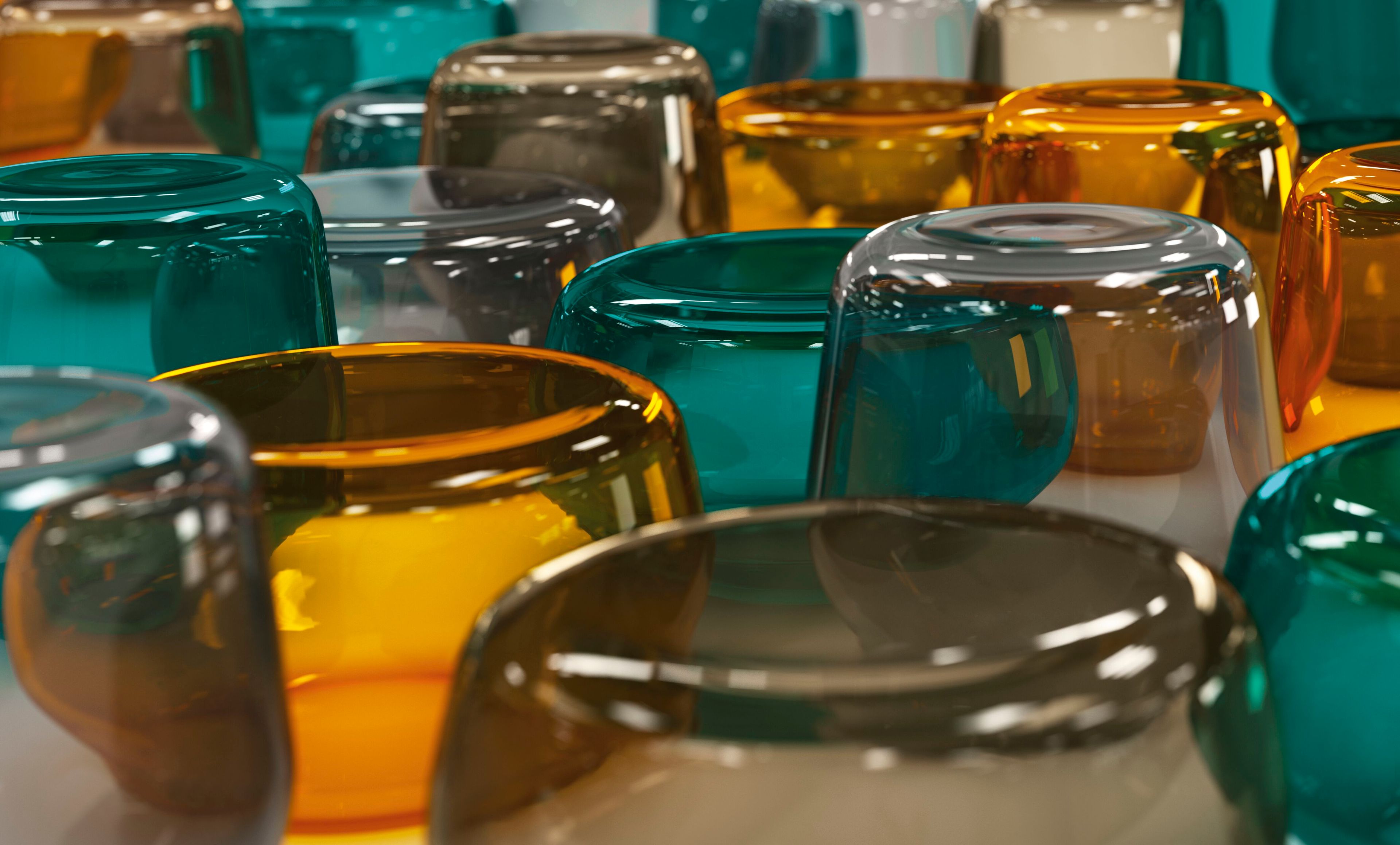 Круглый журнальный столик из дутого стекла Tonelli Design OASIS ARCH-00033404 - Вид №7