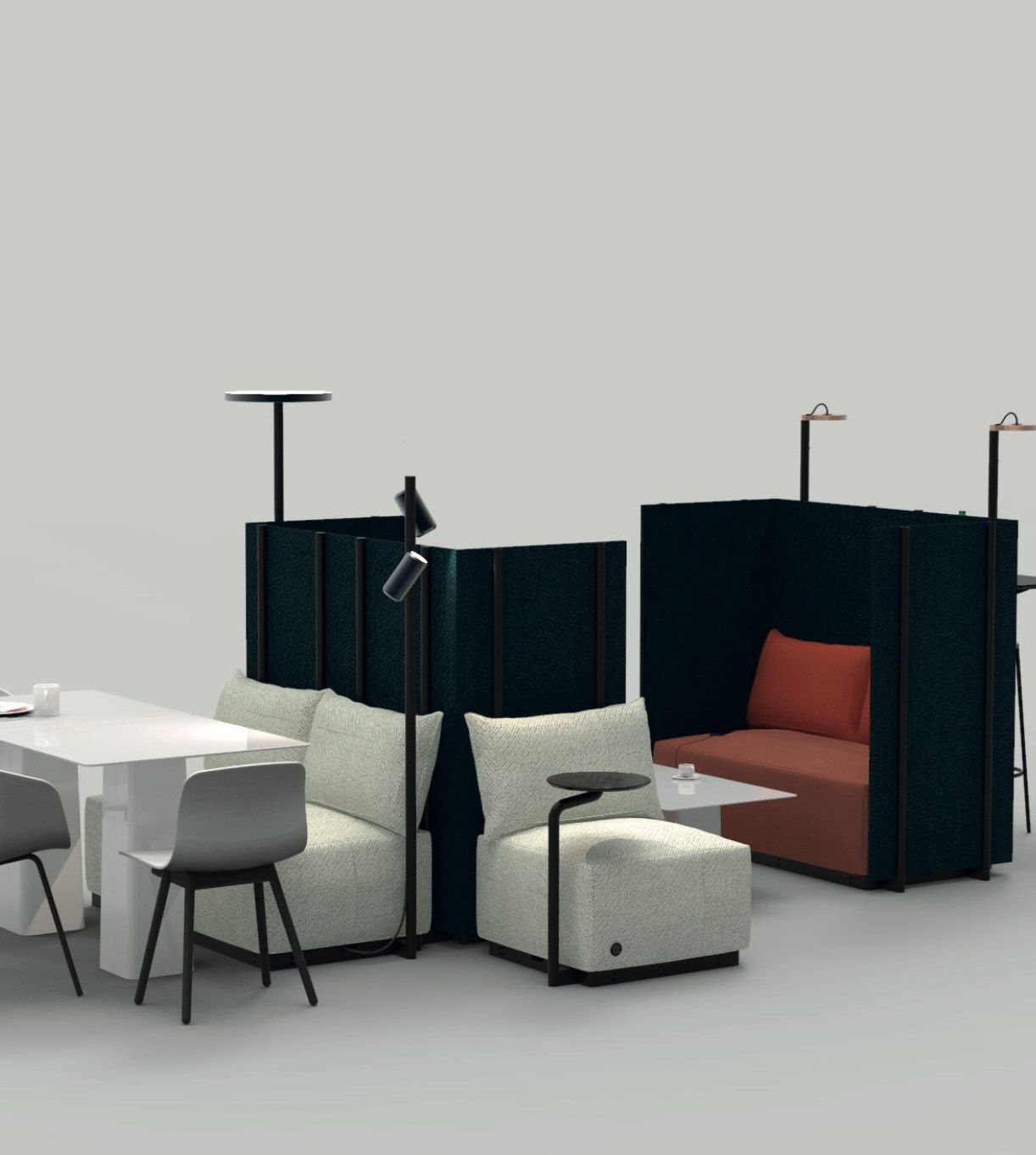 Тканевый диван с журнальной стойкой Cider Edition макет ARCH-00072741 - Вид №2