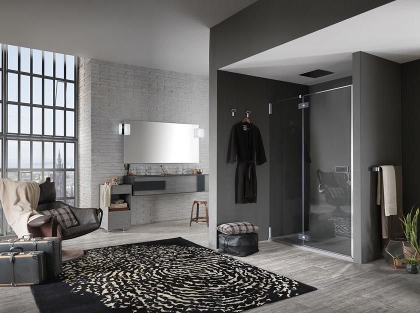 INDA® Распашная дверь и неподвижный элемент для ниши Azure B920…/b970… - Вид №1