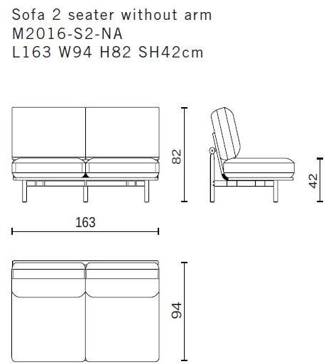 District Eight 2-местный тканевый диван Stilt M2016-s2  - Вид №3