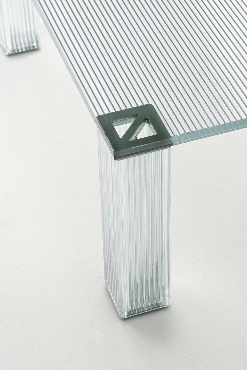 Glas Italia Низкий квадратный журнальный столик из хрусталя Cryptée sun-id-1516143 - Вид №2