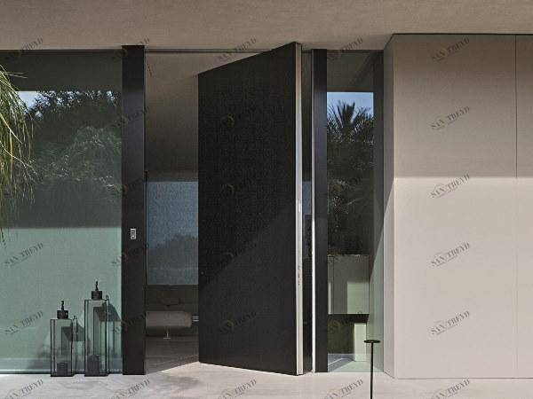 OIKOS VENEZIA Бронированная поворотная дверь с покрытием Corian® Synua sun-id-1407051