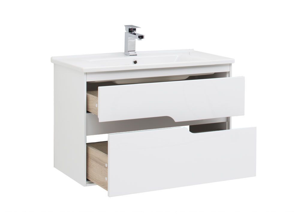 Тумба с раковиной Aquanet Модена 85 белый 0019696500182320 - Вид №1