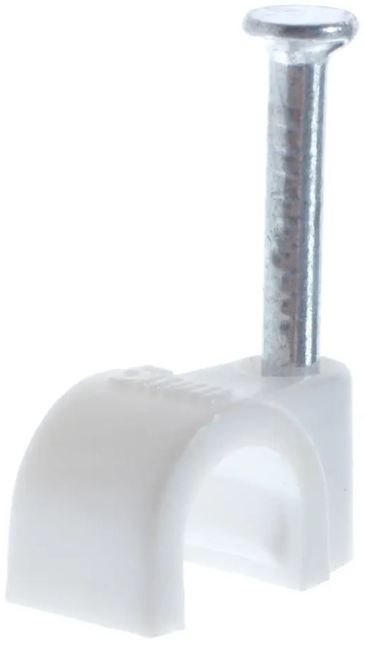 ЭКОПЛАСТ Скоба для электропроводки круглая с гвоздем 50 шт 18176485