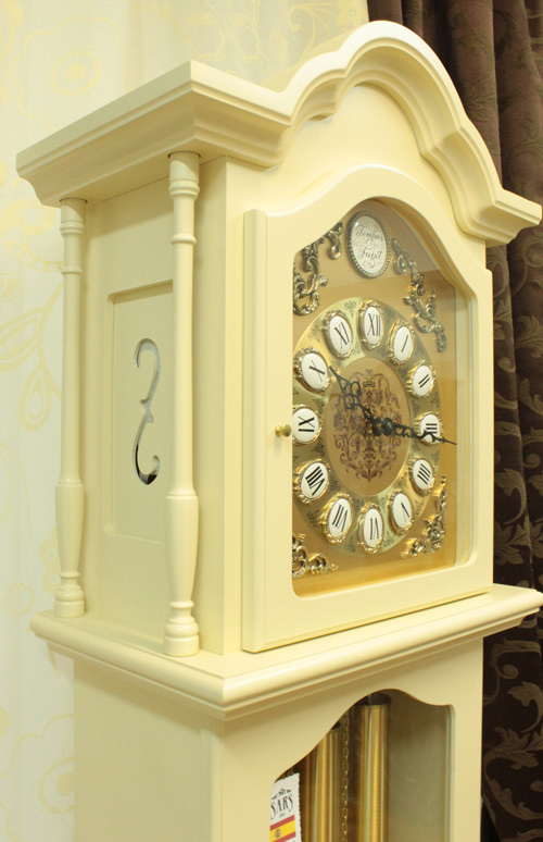 Часы напольные слоновая кость 198 см Ivory SARS ДИЗАЙНЕРСКИЕ 00-3967438 Бежевый  - Вид №1