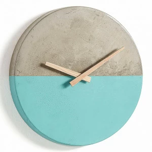 Часы настенные бетон, голубой круглые Slane от La Forma LA FORMA SLANE 344234 Голубой;серый