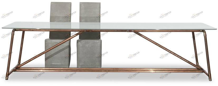 BAXTER Стол из закаленного стекла sun-id-1382581