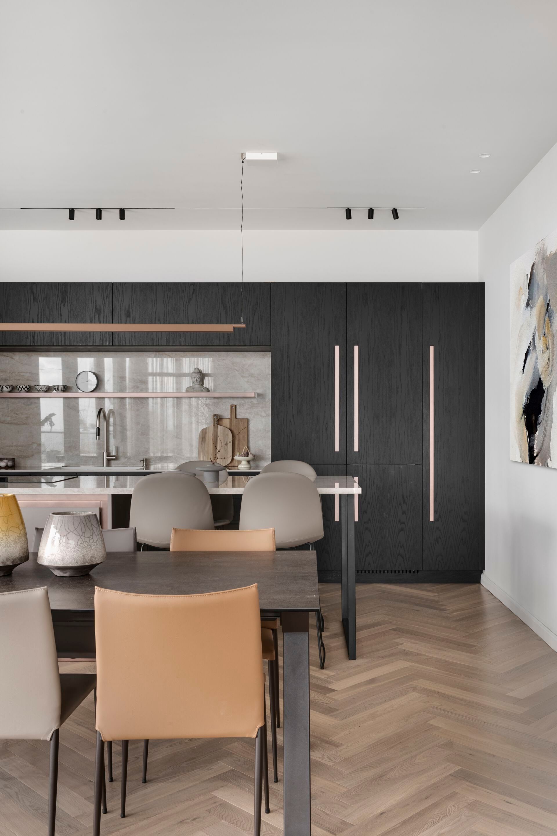 Линейная кухня с праздничным островом TM Italia Cucine K6 ARCH-00099257 - Вид №2