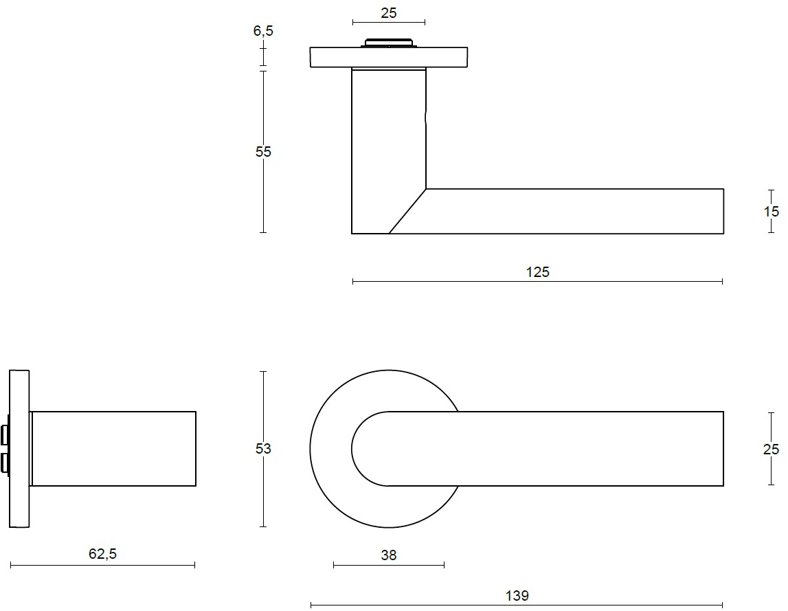 Formani Ручка из нержавеющей стали на розетке Arc sun-id-1486138 - Вид №2