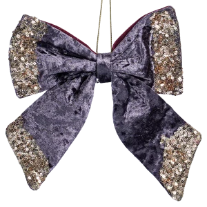 89368971 Украшение декоративное Бант 22x20 см фиолетовый STLM-1408458