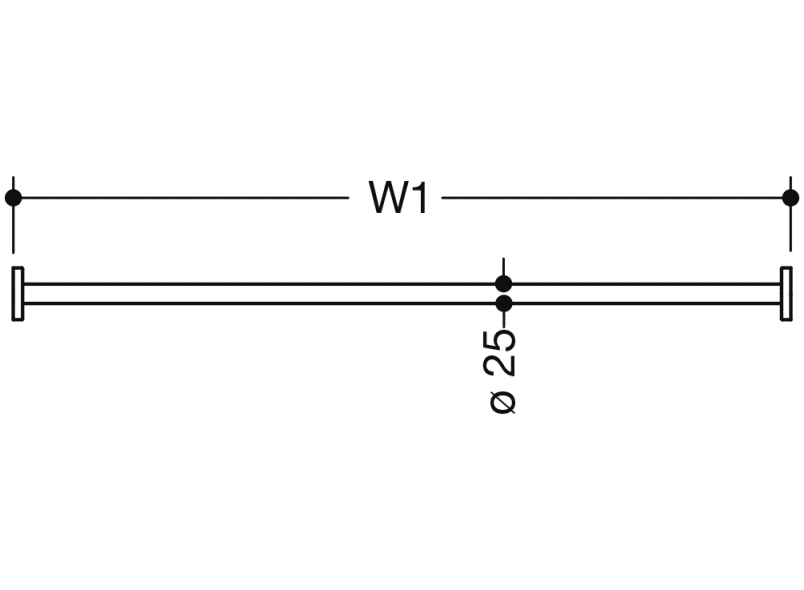 900.34.40S40 Карниз для штор, специальные длины HEWI System 900 - Вид №1