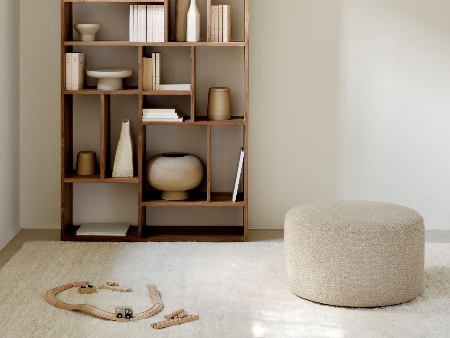 Круглый пуф из ткани Ethnicraft Курган ARCH-00094044 - Вид №4