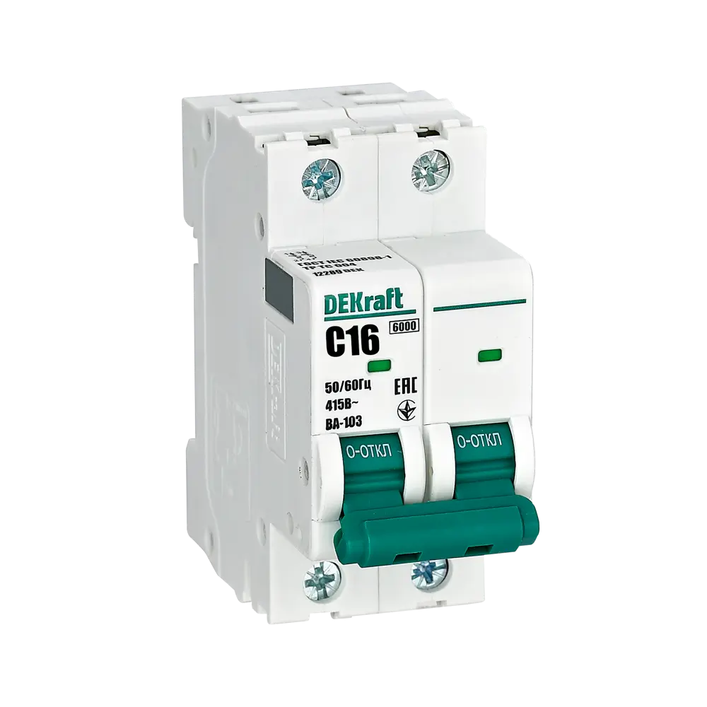 Автоматический выключатель DEKraft ВА-103 2P для защиты электросети 84509378 STLM-0050955