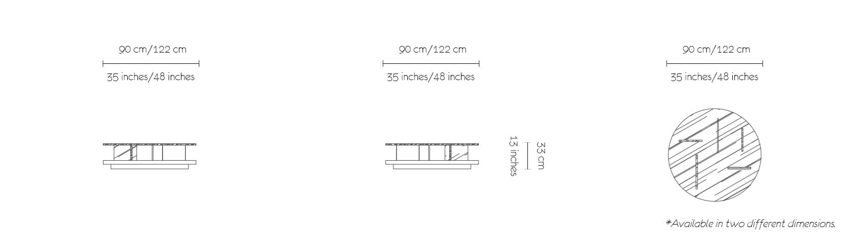 Низкий круглый журнальный столик из дерева и стекла MORADA Pure ARCH-00023529 - Вид №2