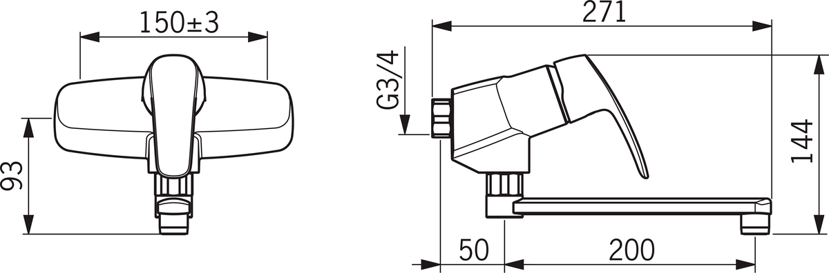 Oras 1036 Смеситель для хозяйственного помещения 1036 Safira Хром  - Вид №1