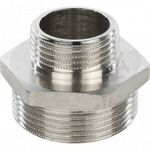 Ниппель переходной НН 1 1/2х1" никель STOUT