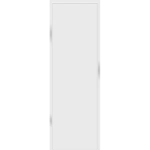 Дверь межкомнатная глухая обратного открывания с замком комплекте Invisible 60x200 см правая без кромки цвет белый 89382978 STLM-2143148